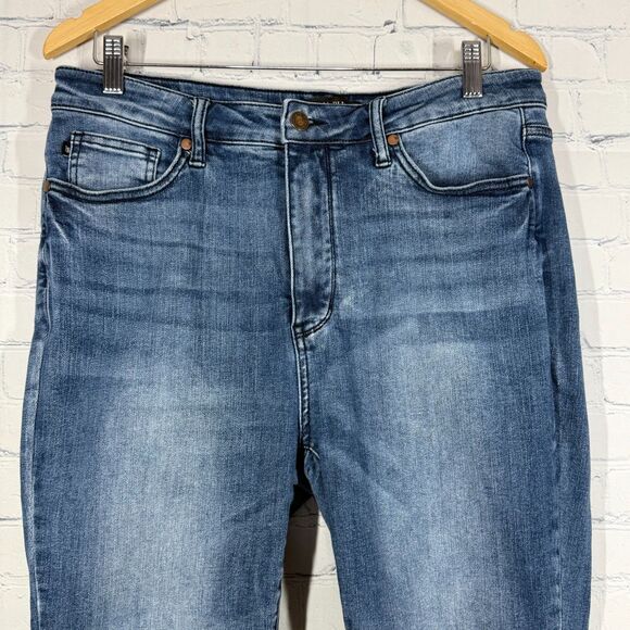 Judy Blue Skinny Fit High Rise Jeans Size 32 Blue Medium Wash Denim Stretch - Picture 11 of 15